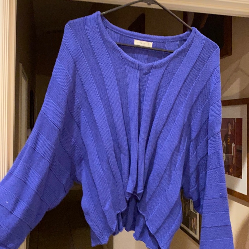 Royal blue crop sweater oversized, size S